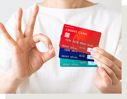 保険診療・自費診療問わずクレジットカードご利用可能